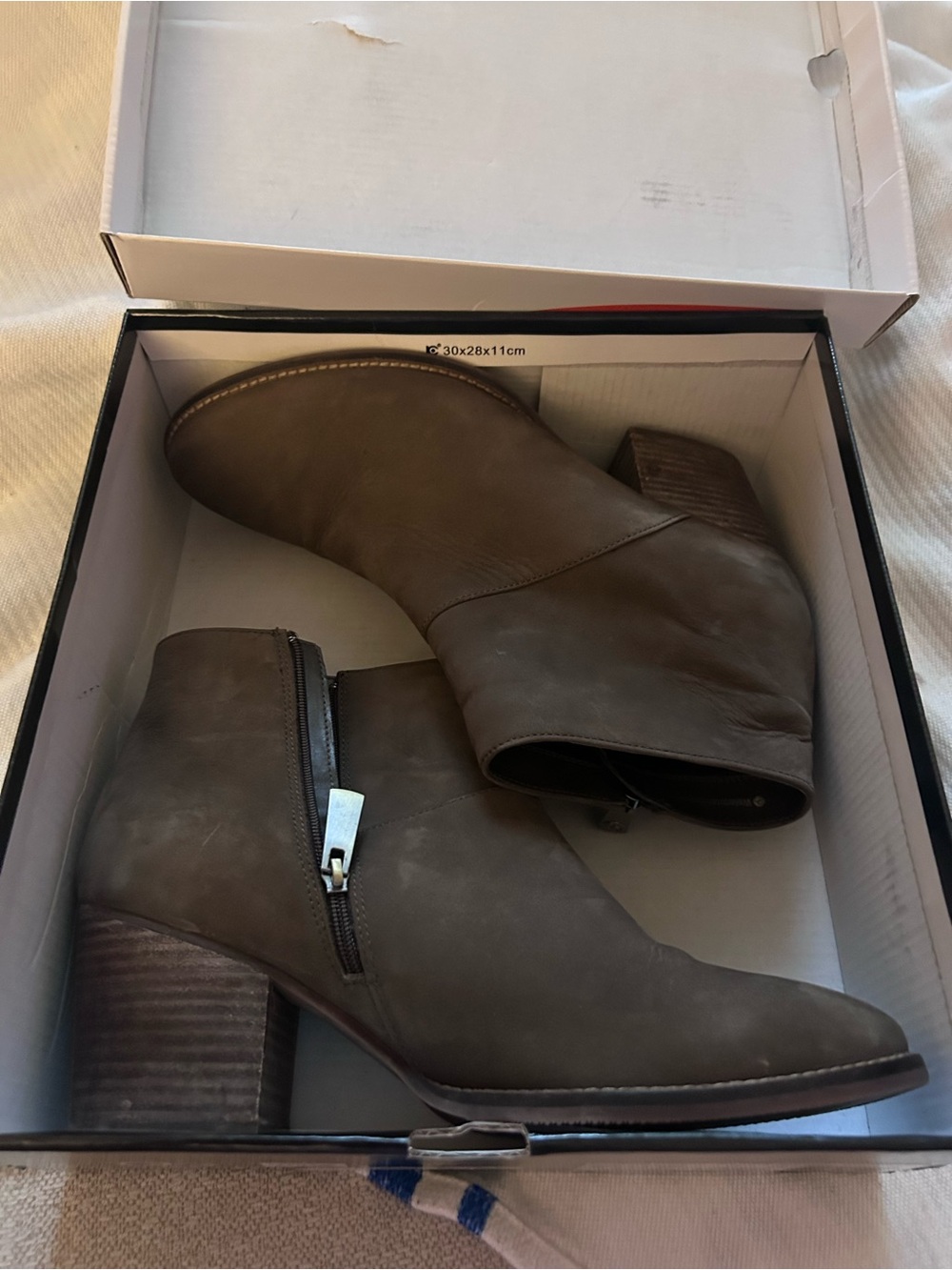 Blonde Nelli Waterproof Booties Taupe Nubick 11 Boots Shoes Brown Gray